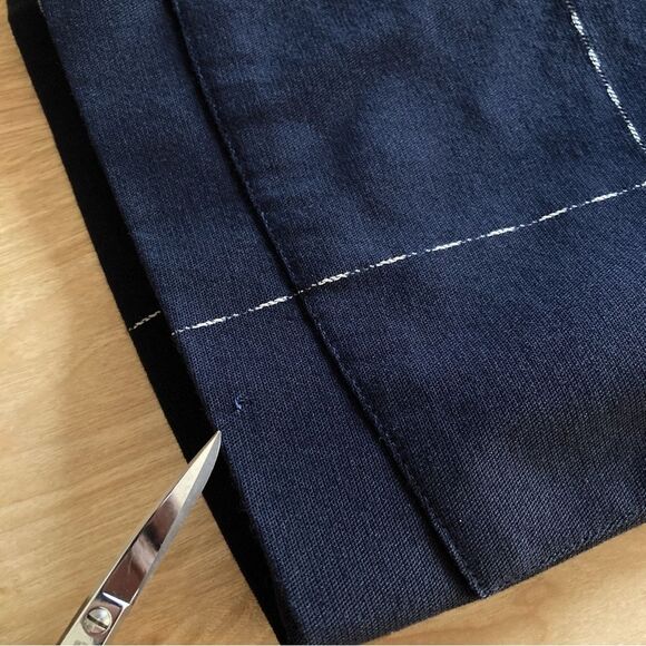 Laurel by Escada Blazer Women 42 Wool Blend Navy‎ Blue Windowpane Plaid Jacket - Picture 10 of 10